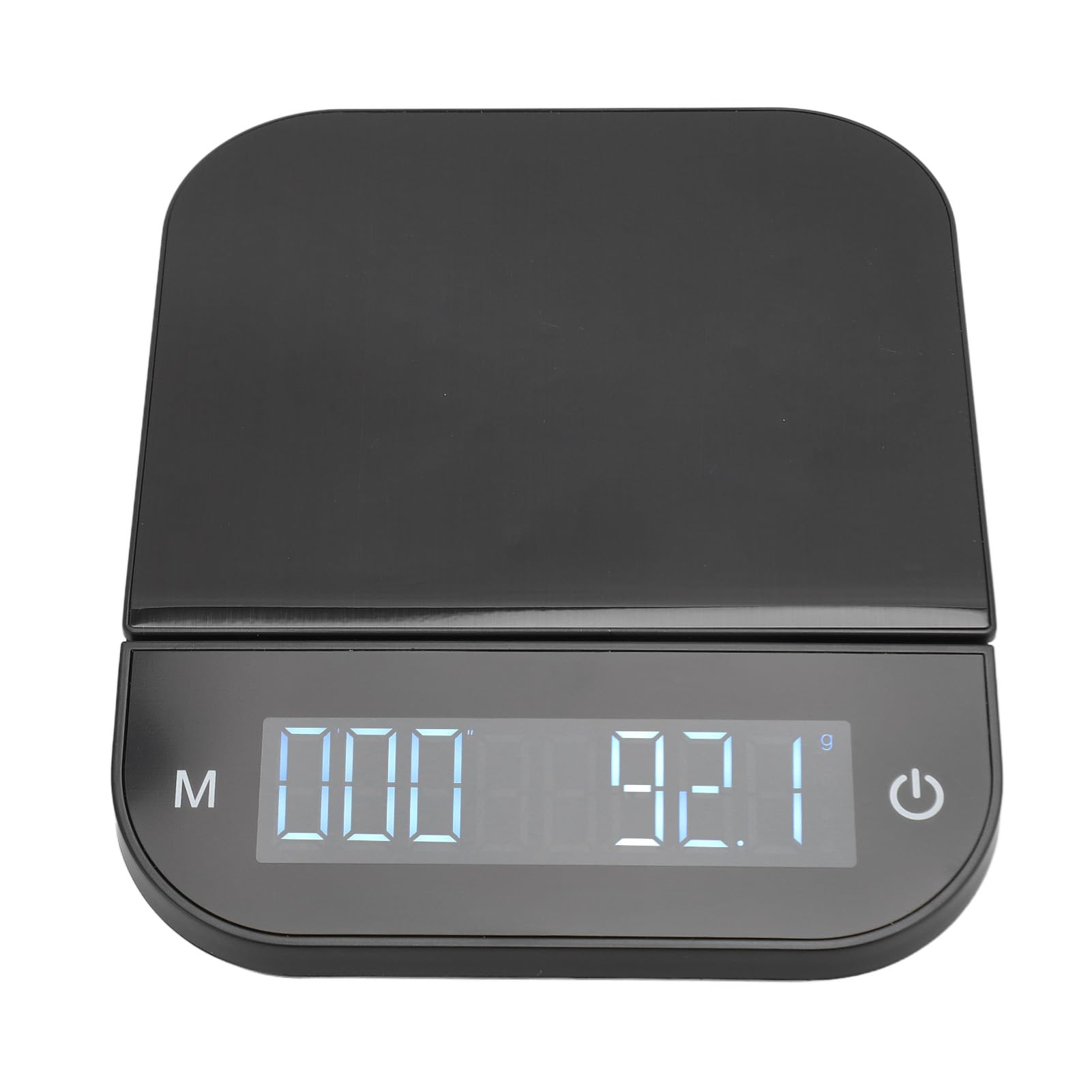 Báscula de cocina Báscula digital para alimentos de 0,1 g a 6,6 lb con pantalla LED Control táctil Función de tara Temporizador Báscula de café ABS para cocinar en casa Hornear