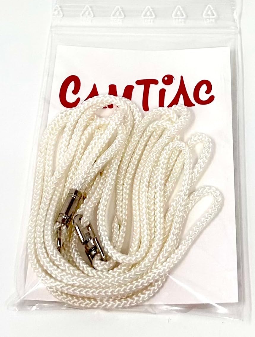 Laisse de spectacle - Blanc - 3 mm x 120 cm