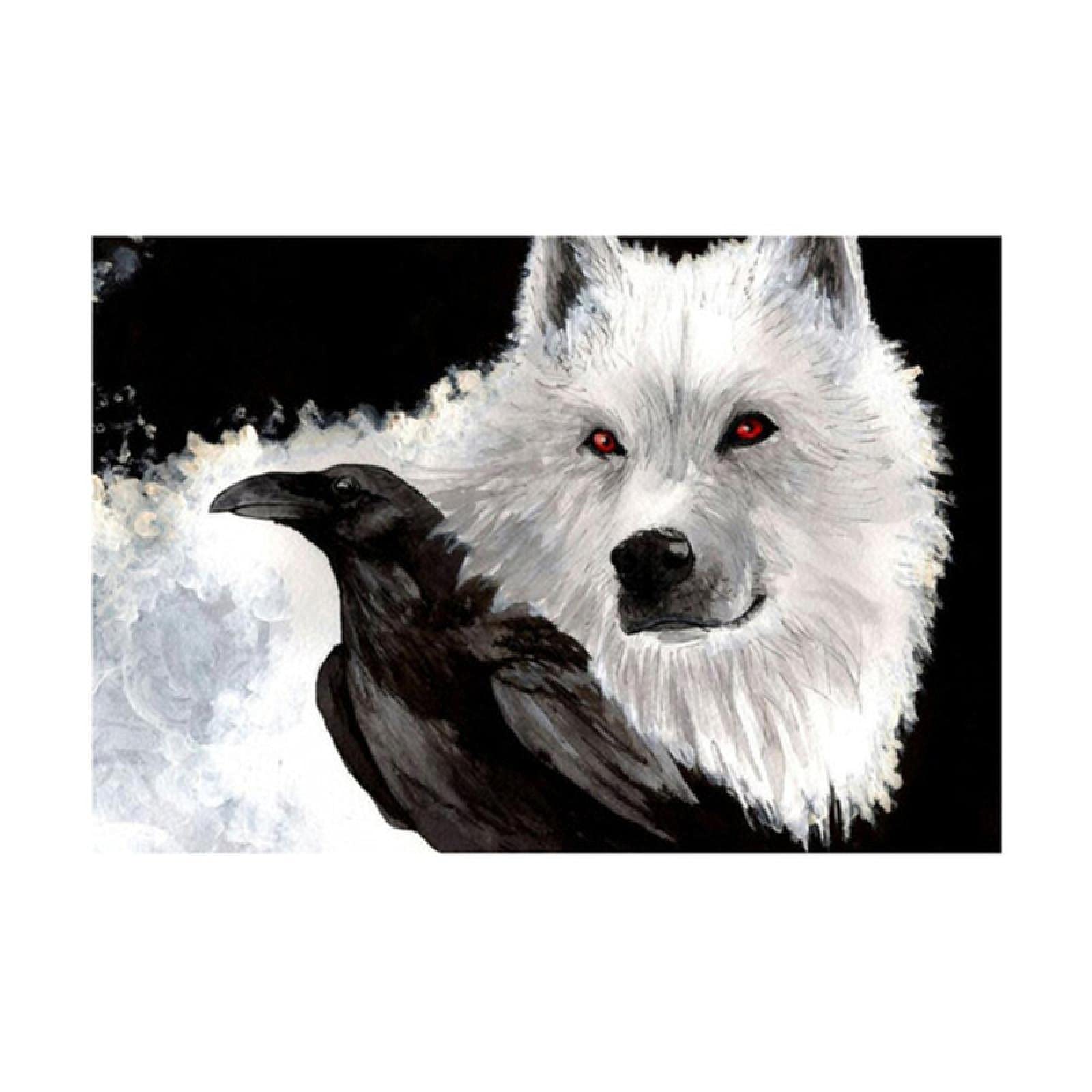 Leinwand-Poster 'Schwarzer Wolf Im Schaf' - 40x60 Cm Wanddekoration