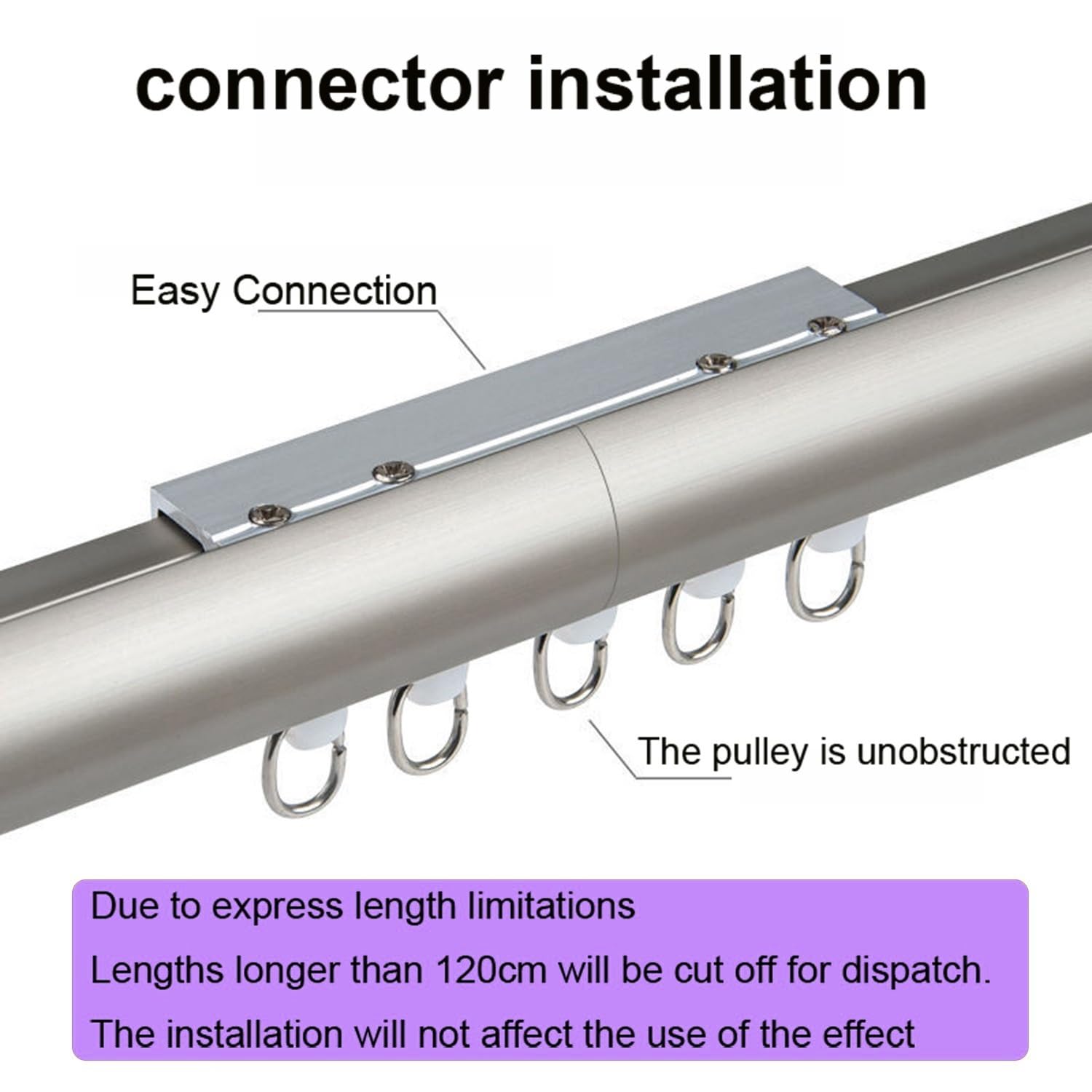 Vorhangschiene mit stummen Rollen 3.5M Gardienenschiene Deckenschiene aus Aluminium für Vorhänge, Raumteiler, Wohnmobil-Vorhang, Duschvorhang, Krankenhaus-Vorhangschienensystem(Gray,350cm/11.5ft)