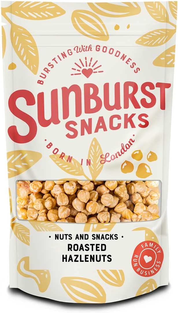 Sunburst Whole Hazelnuts Roasted & Blanched, Unsalted, Resealable & Recyclable Packaging, 1kg