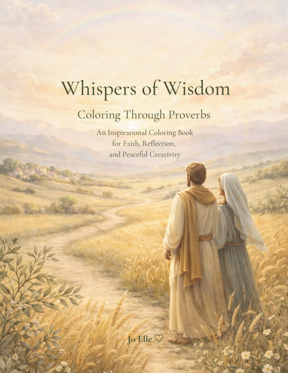 Whispers of Wisdom Coloring Through Proverbs: An Inspirational Coloring Book for Faith, Reflection, and Peaceful Creativity Jo Elle