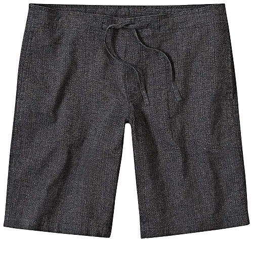 prAna Men's Sutra Shorts, Black Herringbone, Medium