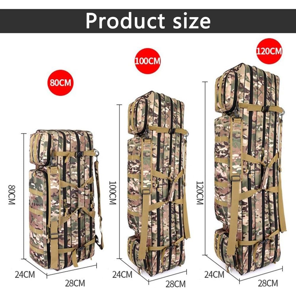 Bolsa táctica para Rifle, Fundas De Rifle para 2 Rifles Y 2 Pistolas,para Rifle para Caza Campo De Tiro,Bolsa para Armas Largas De Estilo Militar,Articulos De Caza Khaki,120cm