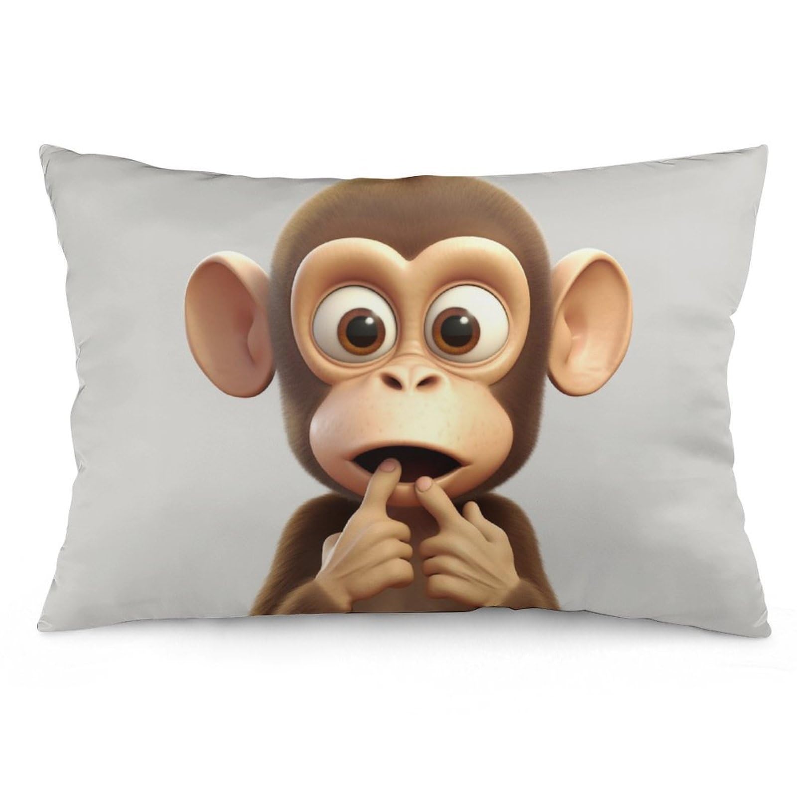 NTVOWPZO 2 Pack Decoration Throw Pillow Covers 12 "x20 Pillowcases Covers The Silent Monkey Pillowcases Modern Farmhouse Home Decor Sofa Cushions Covers for Couch Bed Living Room