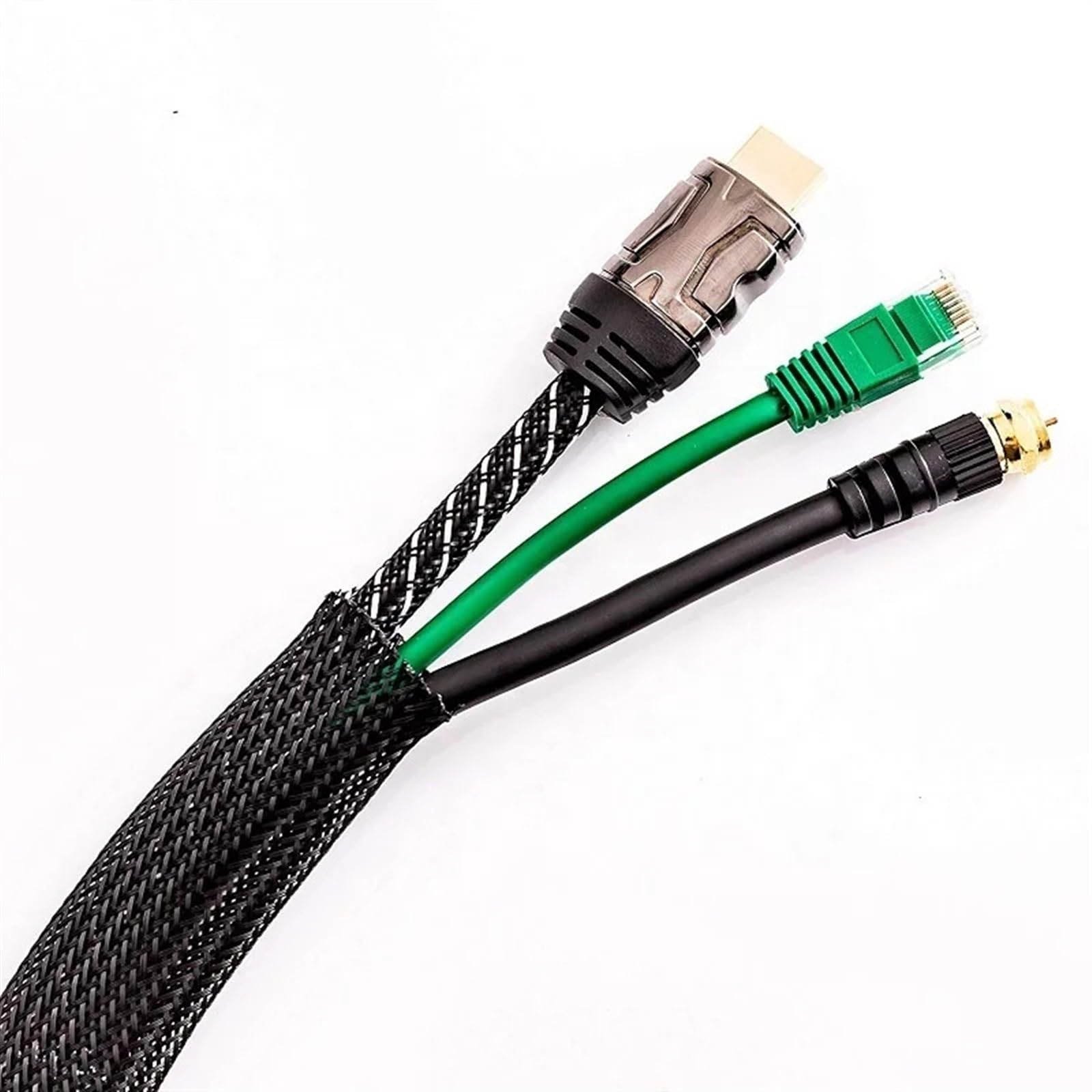 Funda Cables Electricos Manguito Trenzado Aislado Negro de 1/5/10/50/M, Manguito protección for prensaestopas Cable Alambre Apretado 4/6/8/10/12/14/20/25 mm(4MM,200 Meters)