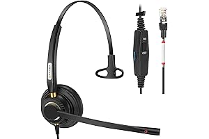 Cisco Phone Headset with Noise Canceling Microphone - Telephone Headset for Office