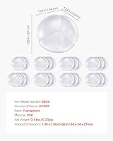 Vista 7 de VEVOR Protectores de esquina a prueba de bebés, paquete de 24, fundas protectoras de esquina de mesa transparentes y transparentes para seguridad