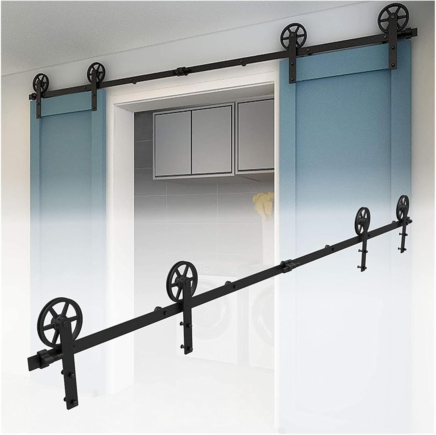 ＤＩＹ 122ｍ 吊り引き戸レール 4 FT バーンドア金具 引き扉 DIY 122m 吊り引き戸レール 4 FT バーンドア金具 引き扉