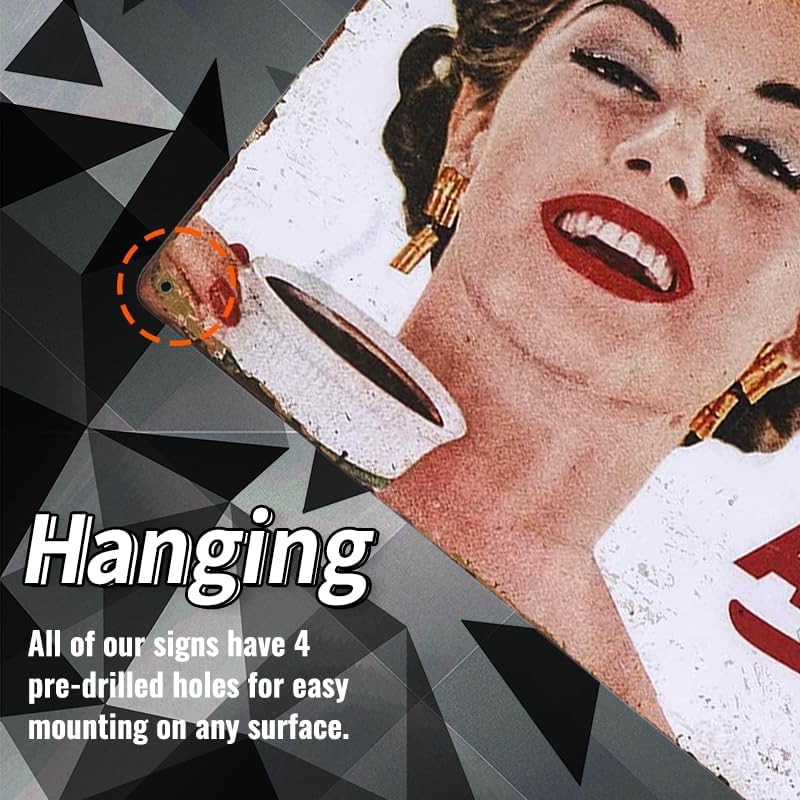 Miniatura 5 de dingleiever - Cartel de metal para niñas de los años 50 con texto en inglés "Step Aparte, Coffee Vintage", retro