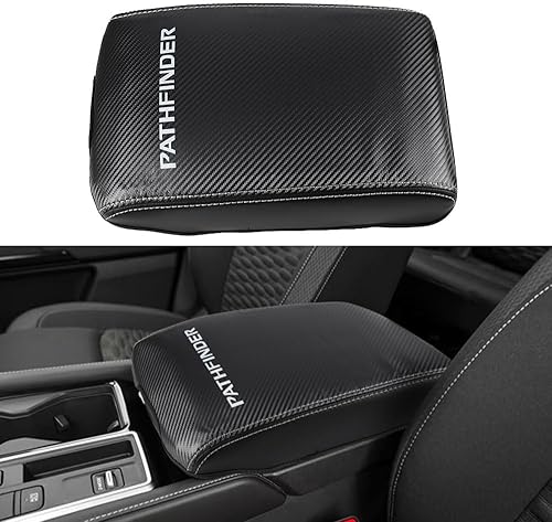 Miniatura 7 de LEXLEY Funda protectora de cuero antiarañazos impermeable para consola central Pathfinder, para Nissan Pathfinder 2022 2023 2024 - Azul + Negro