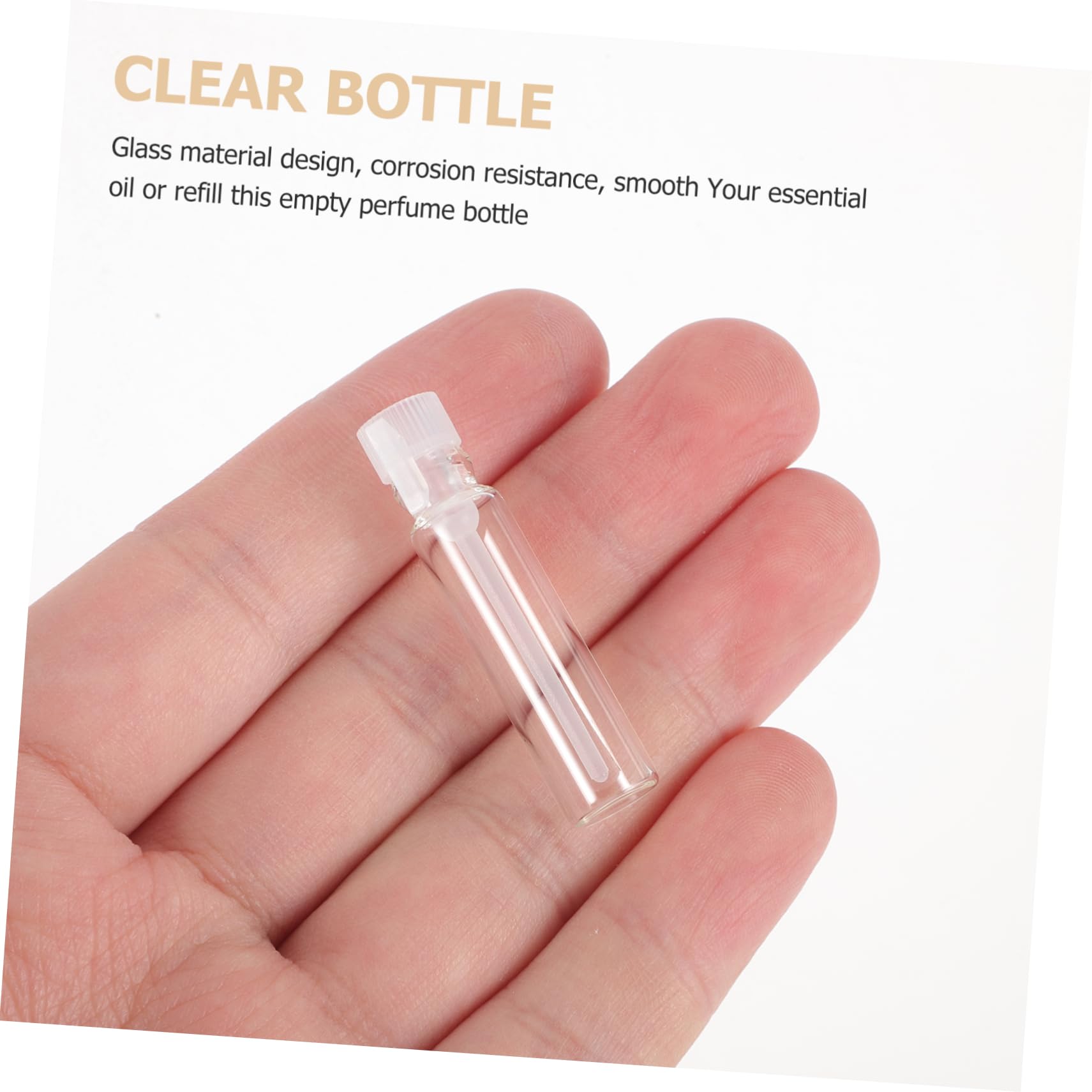 WOONEKY 500stücke Mini Glasflaschen Für Parfüm Leere Reisebehälter Mit Pipette Für Kosmetikproben Und Unterwegs Wiederverwendbar Und Tragbar