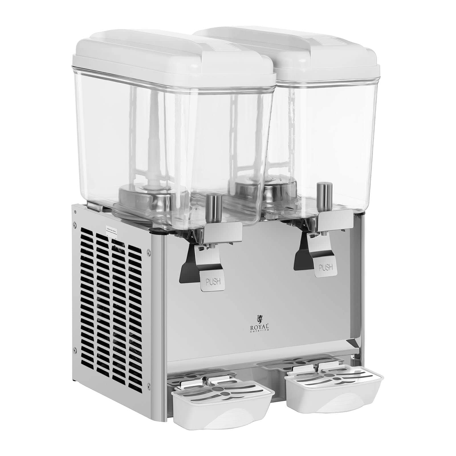 Royal Catering Dispensador De Bebidas Frías RCSD-36C (2 x 18 L, 280 W, 7-12 °C, Sin BPA, Ciclo de trabajo: 8-12h)