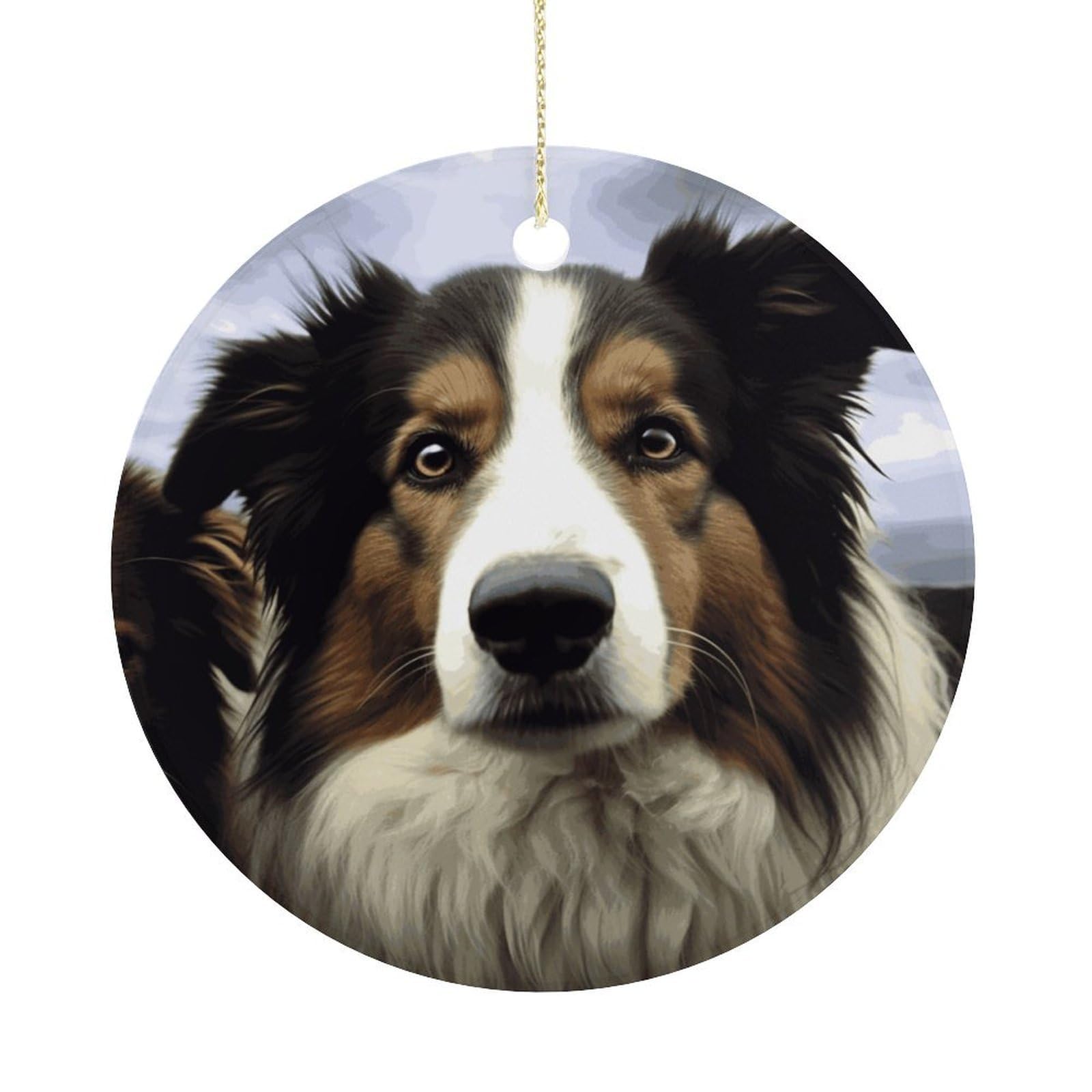 Adfgyerh Women's Style Sheep Dog Hanging Ceramic Ornaments, Christmas Tree Decorations, Funny Home Decor Gifts For Sisters & Work Best Friends