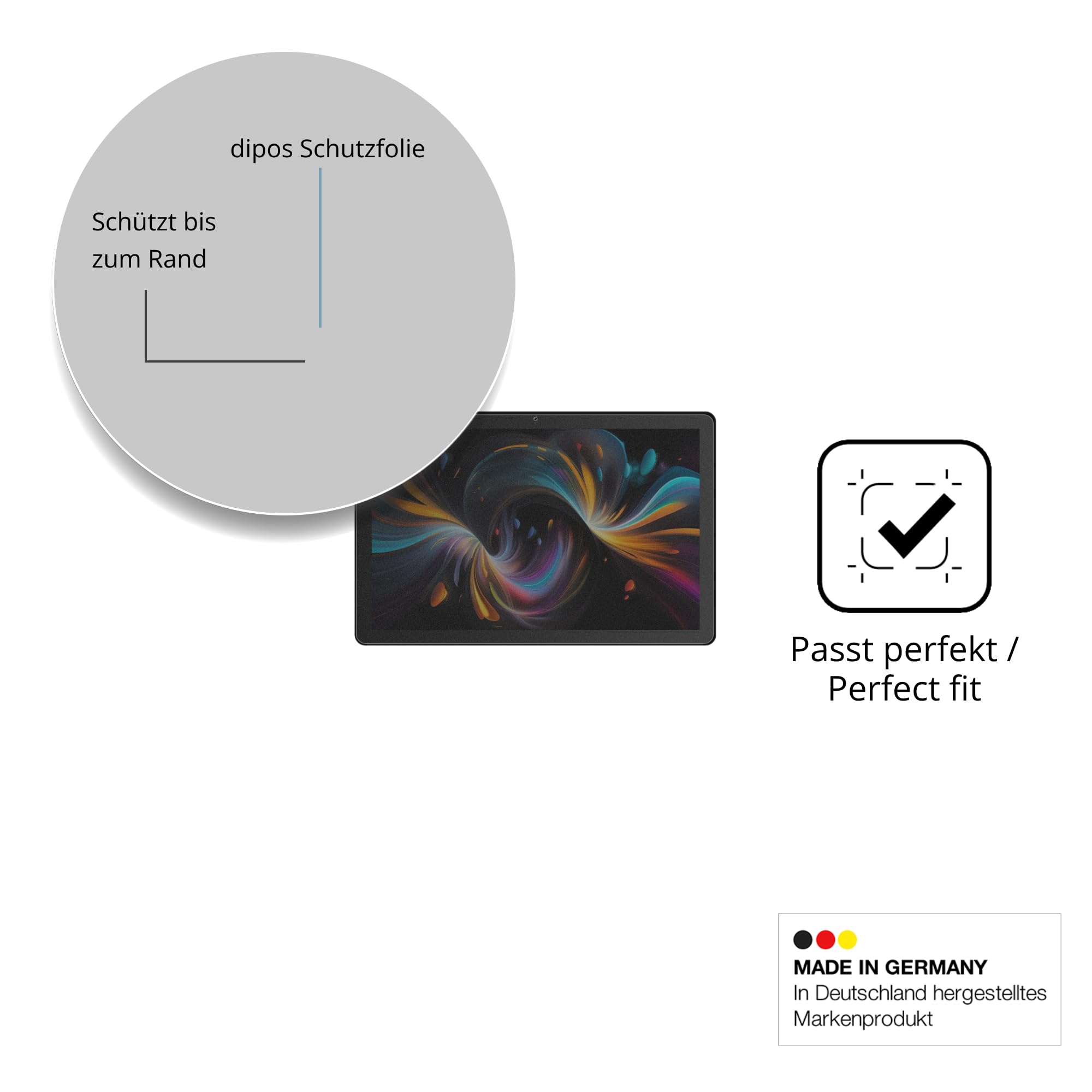 dipos Protector de Pantalla Antiespía para Wqplo G13 | Película protectora mate, filtro de privacidad 4 vías, ajuste perfecto, antiarañazos, sin burbujas, autoadhesivo