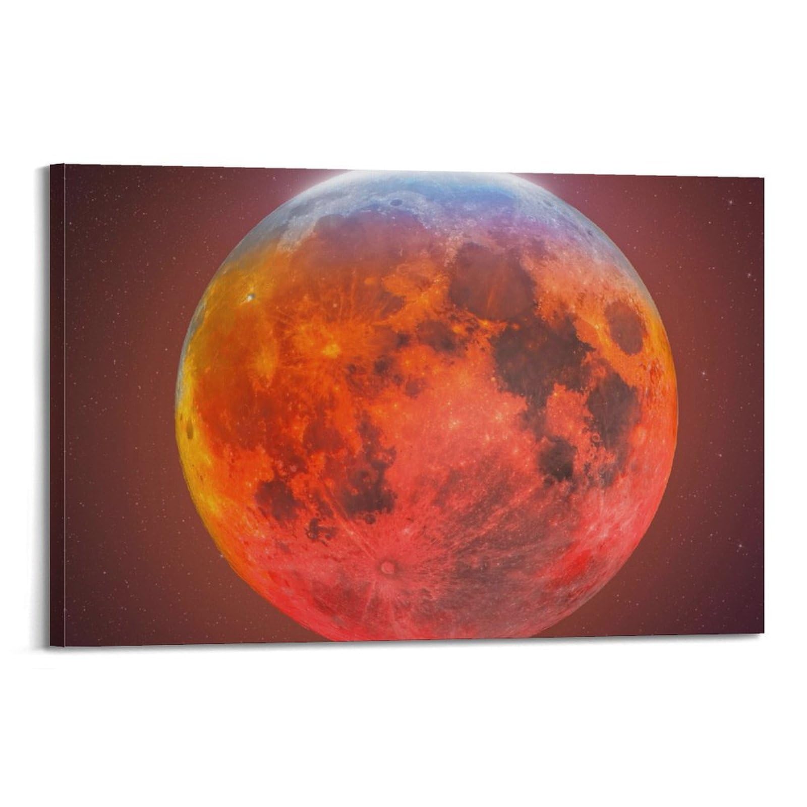 OKAHYS Blood Moon Lunar Eclipse Planet Space Poster Decorative Painting Canvas Wall Artworks Picture 24x36inch(60x90cm)