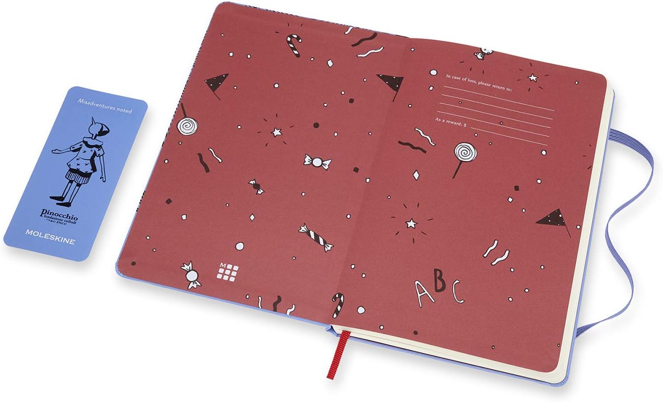 Moleskine Limited Edition Pinocchio Notebook, Large, Plain, The Fairy, Hard Cover (5 x 8.25)