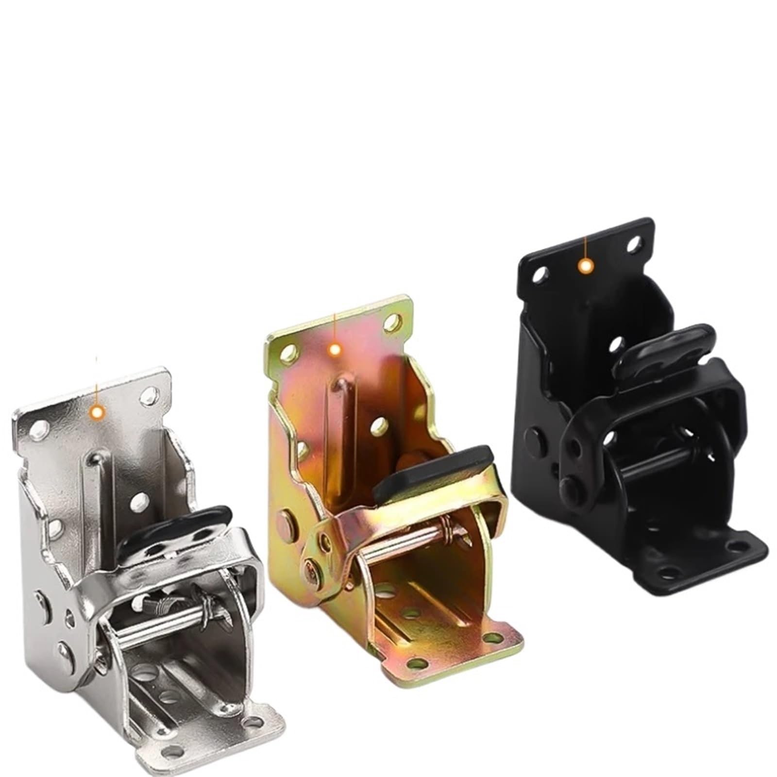 Bisagra de bloqueo plegable 2/4 piezas Multicolor autoblocante con tornillos 0-90-180 grados(Black 4 Sticks Pack)