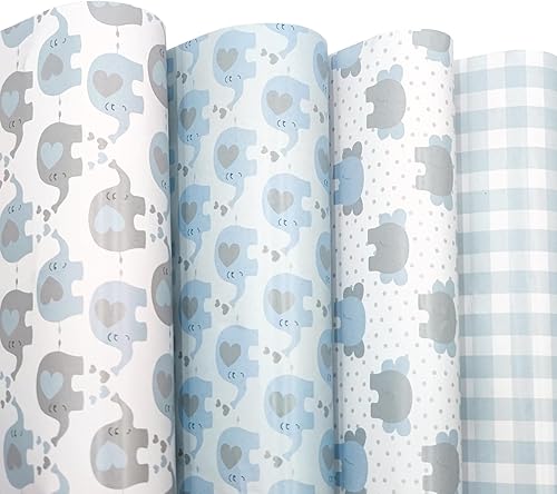 Miniatura 1 de LDGOOAEL Hojas de papel de regalo planas del 4 de julio, 12 hojas con 4 padres, papel de regalo para el Día de la Independencia, cumpleaños,