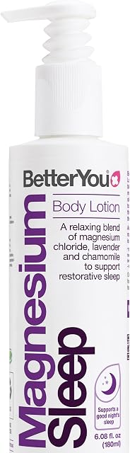 BetterYou Magnesium Sleep Lotion | Transdermal Magnesium Sleep Lotion Infused with Lavender & Chamomile to Support Sleep | Natural Sleep Aid | Better Sleep, Naturally | 180ml