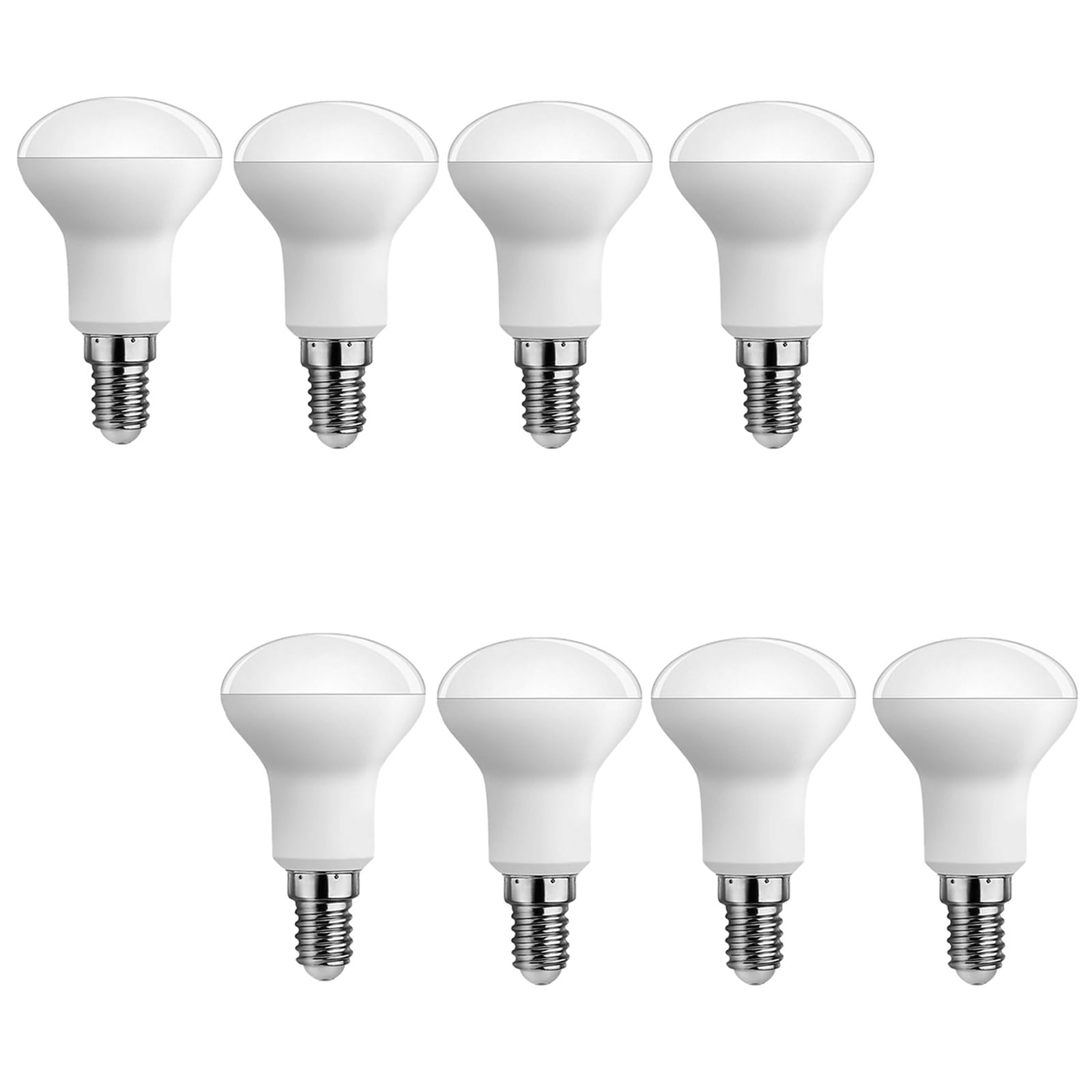 Pack de 8 Bombillas LED E14 R50 Blanco Cálido 3000K Sin Parpadeo Ahorro de Energía (CRI >80) No Regulable Para Lámparas de Mesa Colgantes Apliques(5W)