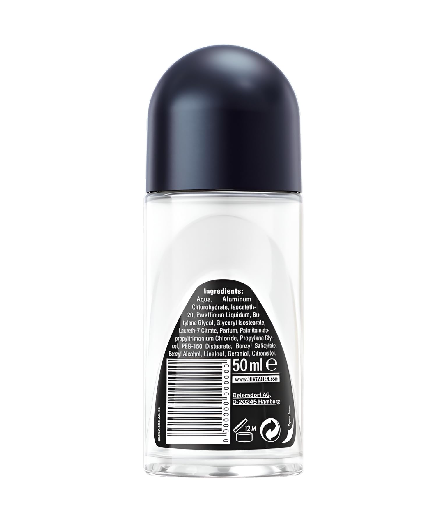 Nivea Roll On Men 50 ml (Pack of 6) Invisible for Black & White Ultimate Impact Long-lasting Protection Against Yellow Stains 48 Hours Sweat Protection With Skin Care - Image 2