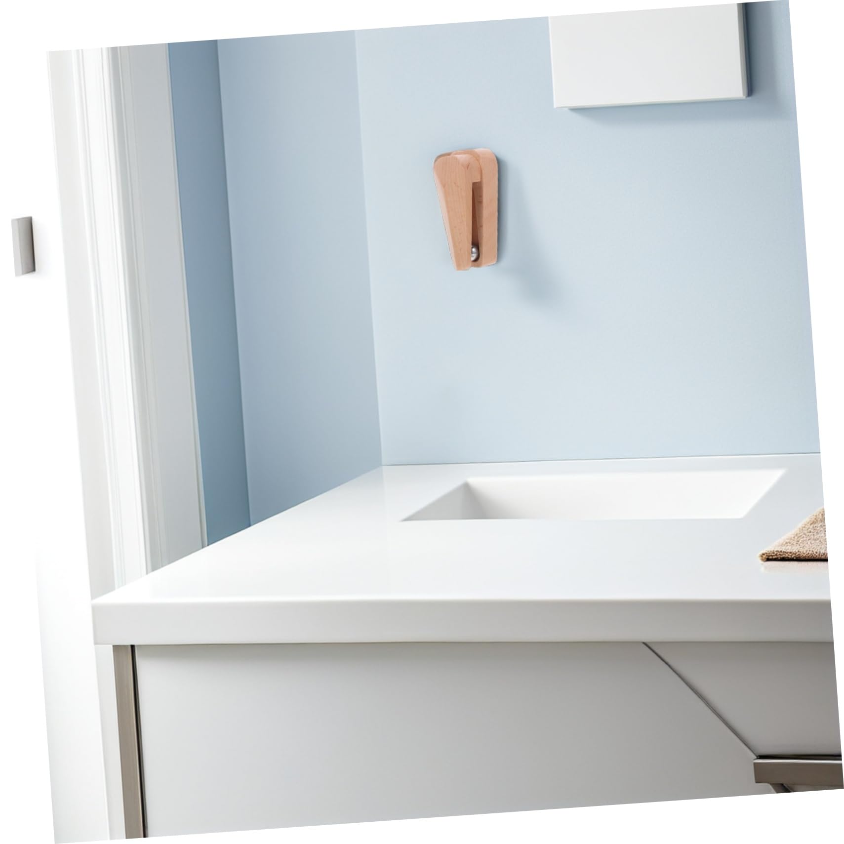 TOPBATHY Ganci da Parete in Legno per Arazzi e Coperte 2 Pezzi