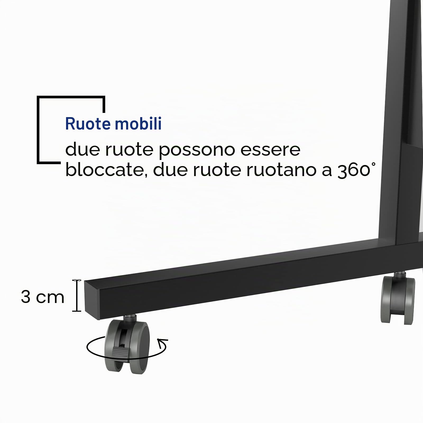 SogesHome 80 * 40 cm Tavolino mobile Comodino Scrivania del computer Banco di stand Tavolo regolabile in altezza Tavolino per divano letto 05#1-80BK-SH