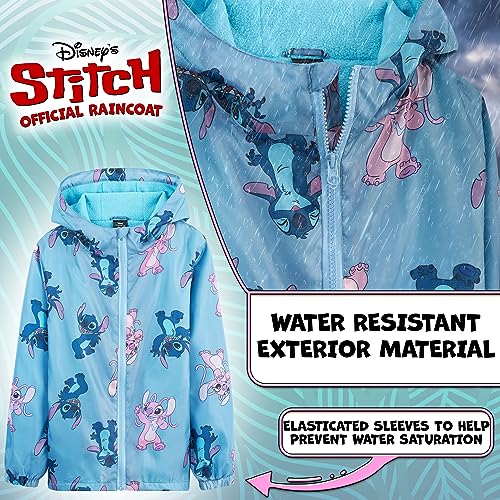 Disney Stitch Girls Raincoat - Waterproof Hooded Jacket for Kids 4-14 Years Fleece Lined - Stitch Gifts for Girls Teens3