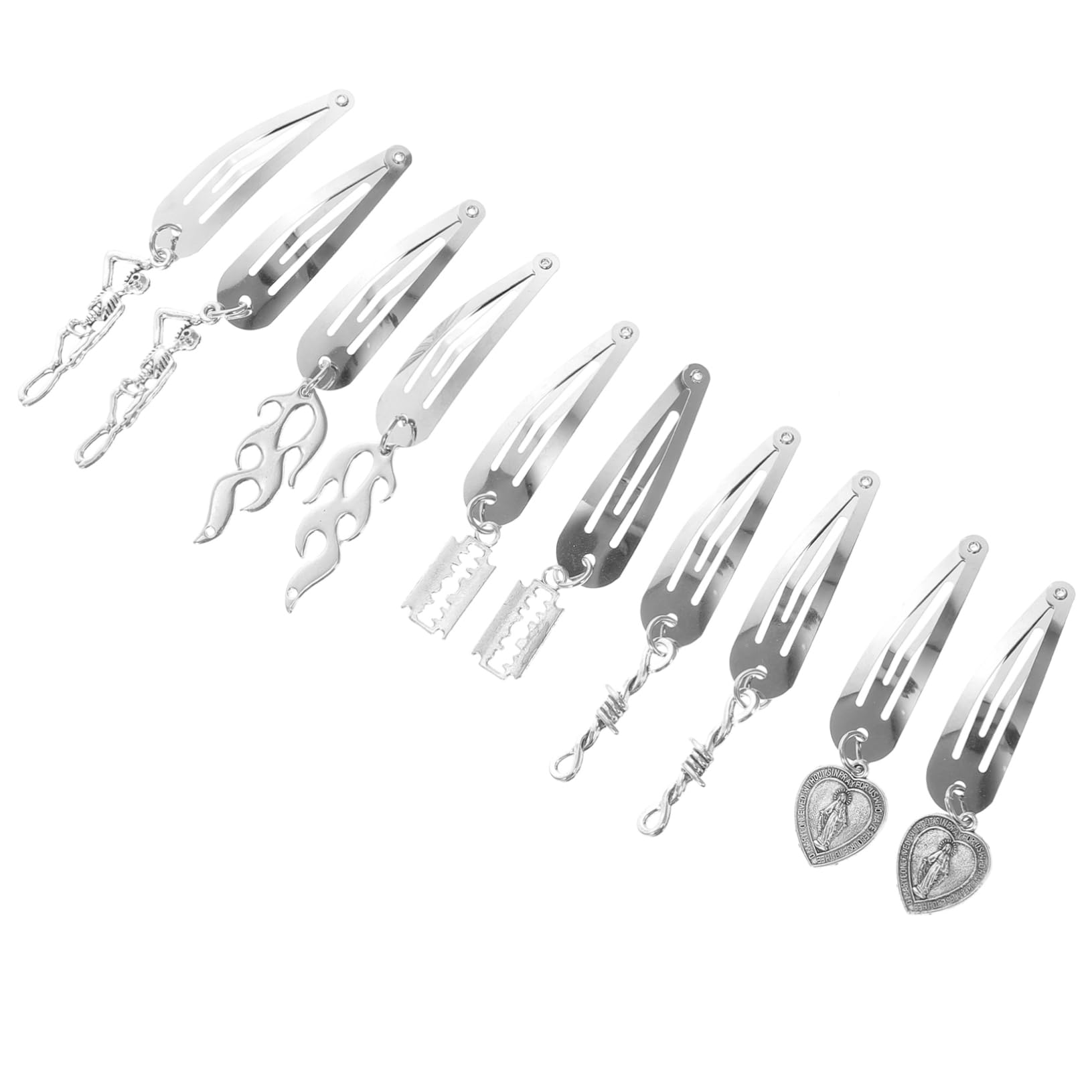 20paare Gothic Haarklammern Retro Metall Haarklammern Mit Verschiedenen Designs Für Halloween Cosplay Und Besondere Anlässe Stilvolle Haaraccessoires Für Damen