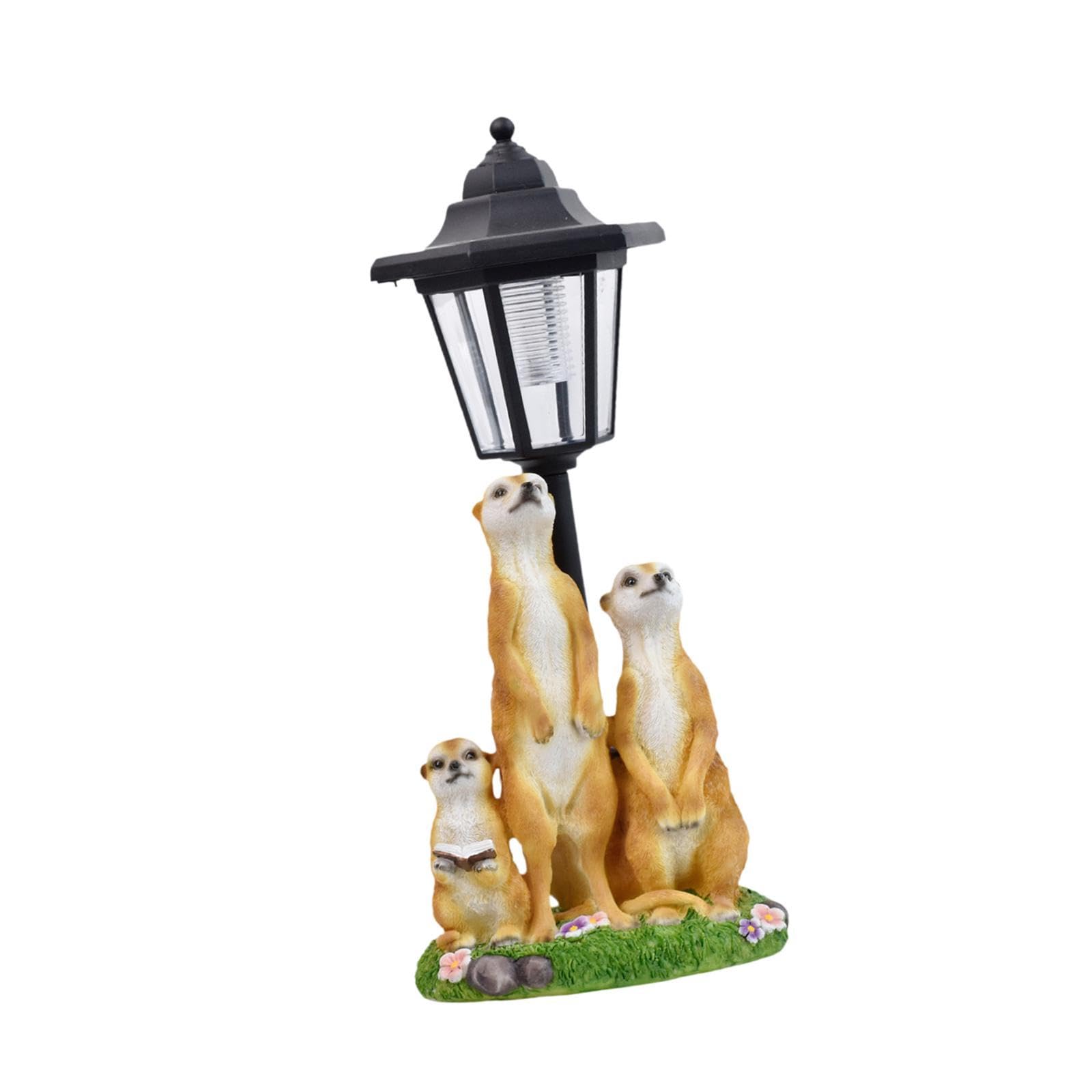 predolo Estatua de de Jardín con Luz Solar Decorativa para Patio Y Césped.
