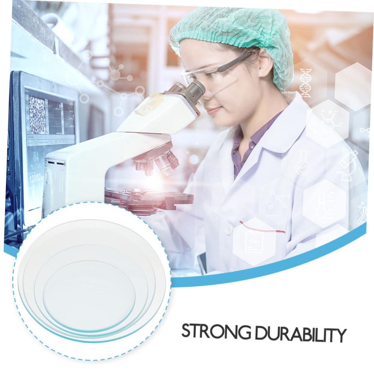 4 Stück Verdicktes Uhrenglas Labor Uhrenglas mit Hoher Hitzebeständigkeit Multifunktional Korrosionsbeständig aus Glas für Laboranwendungen