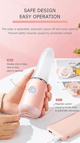 Miniatura 9 de Socila - Máquina portátil de alimentos para bebés con cuchara de silicona, procesador de alimentos para bebés, licuadora para la primera etapa de