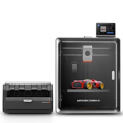 Anycubic Kobra S1 Combo 3D Printer, 4 Stunning Multicolor with Anycubic ACE PRO, 600mm/s High Speed and 320℃ Hotend Free-Clog Extruder, Intelligent Drying While Printing, Built-in Camera 250*250*250mm - Kobra S1 Combo