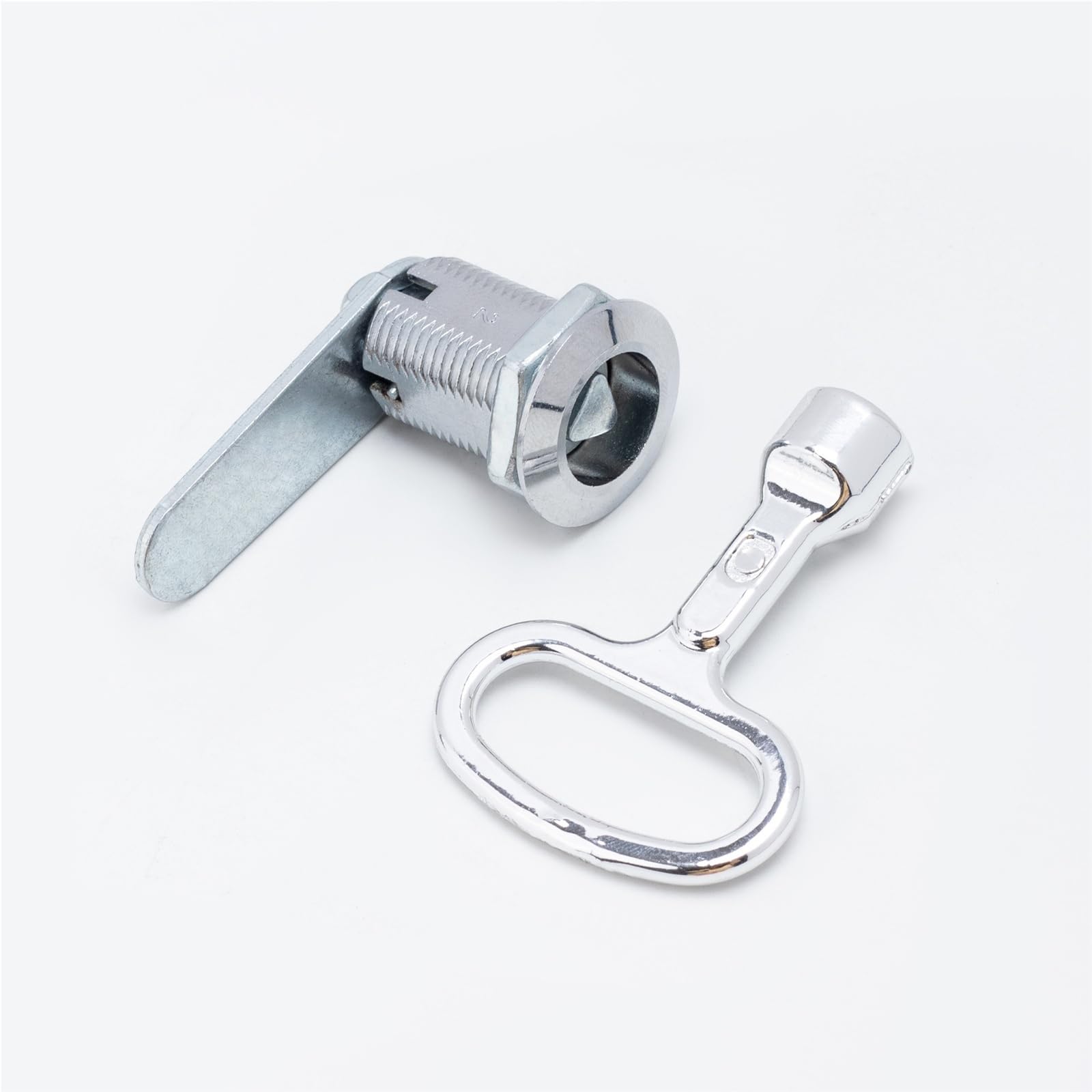 Ofymsltqhv Ms403-25 Industrial Cabinet Lock Iron Box Press Type Tongue Triangle 1Pcs(Ms403-25(带钥匙))