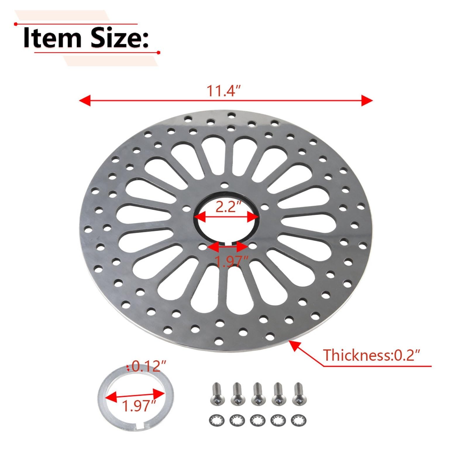 Motocyklowe tarcze hamulcowe Pasuje do Harley Davidson Touring Sportster Dyna 11,5'' tarcza hamulcowa przednia
