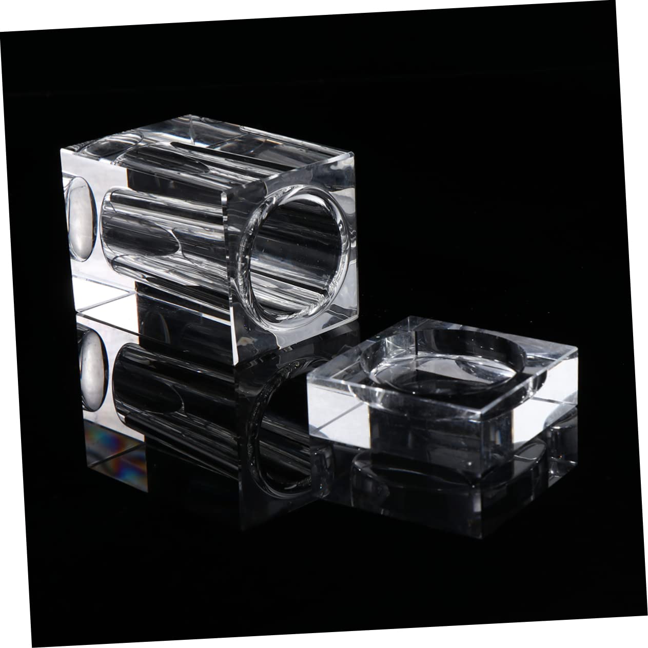 FUNOMOCYA Transparent Cotton Swabs Holder Elegant Toothpick Case with Dustproof Design for Home Kitchen Compact Storage for Easy Access and Stylish Organization