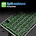 immagine 8UrChoiceLtd Combo Wireless Ricaricabile Tastiera e Mouse Combo Resistenza all'acqua 2.4 GHz Verde / Blu Backlit e Wireless Soundless Mouse con Nano USB Receiver per PC Laptop Mac (Nero)