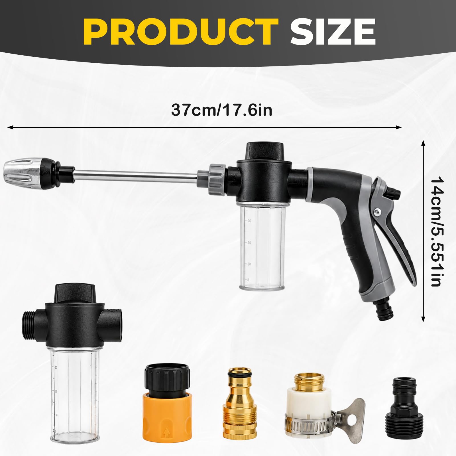 Jetterix Pressure Washer Nozzle, jetterix idropulitori, Power Jet Ugello per Tubo Pistola, Idropulitrice portatile, Idropulitrice ad acqua Powerjet, per lavaggio auto, giardino e terrazza