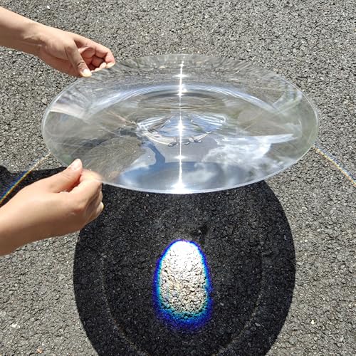 Image of Fresnel Lens, Diameter 14.96 inch(380mm), Focal Length 17.71 inch(450mm), Solar Oven, Solar Death ray for Physics Classroom, Fire Starter for Solar Heating, Acrylic Lens (not Glass)