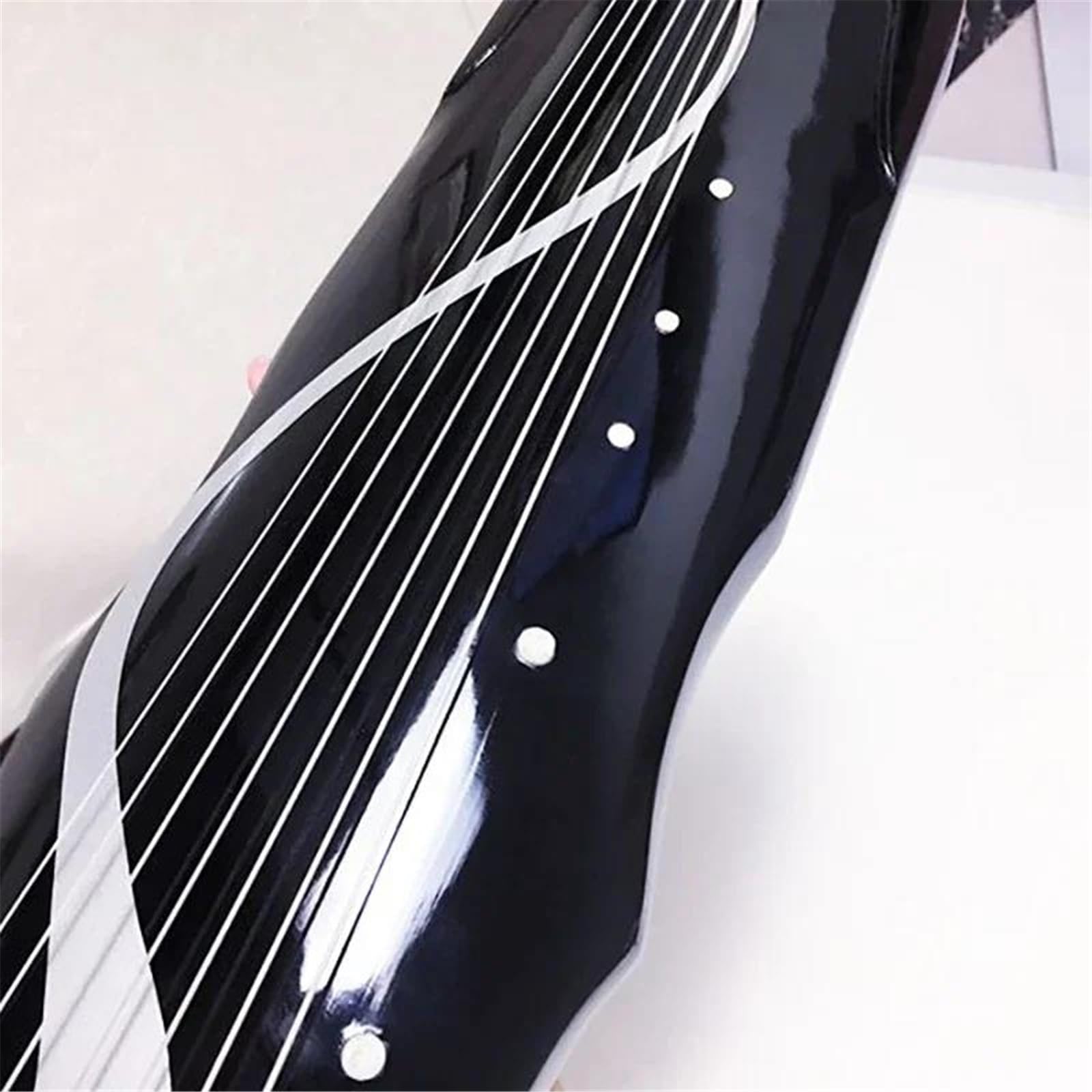 Fuxi Guqin 7 Struny 123cm Ręcznie Robione Drewno Paulownia Początkujący Guqin Instrument Tradycyjny Chiński Instrument Cytra Prezenty(Black1,3)