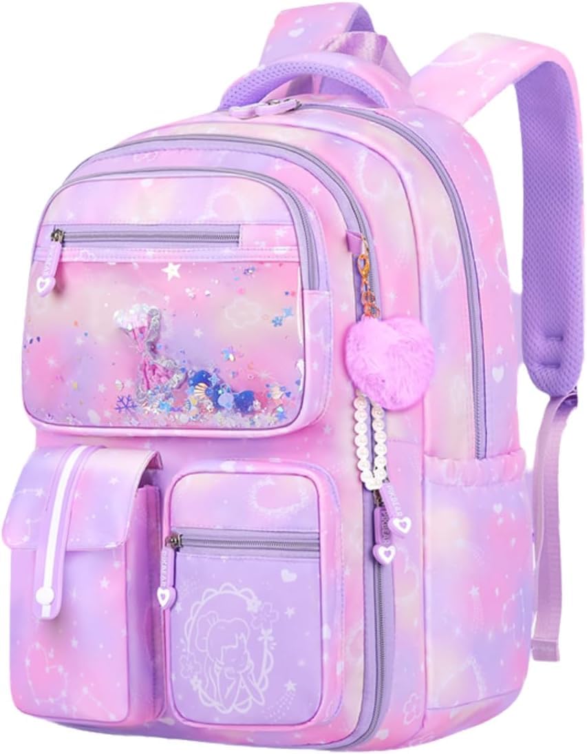 FRONET Mochila escolar para niñas 2 3 4 5 6 clase mochila escolar 7-15 años mochila infantil escuela niña adolescente mochila mujer mochila escolar mochilas escolares mochilas escolares casual mochila