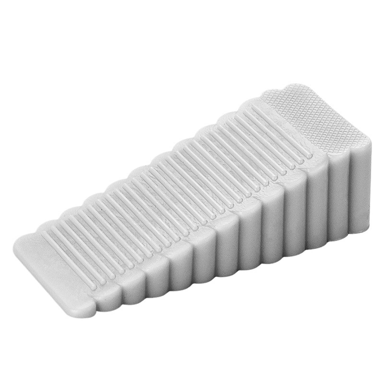 Door Stop Silicone Door Stop Stoppers Block Wedge Doorstops Stopper Home Office Rear Retainer Anti-Collision(Grey)