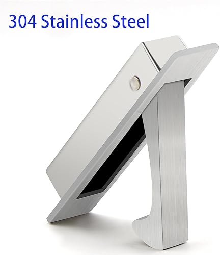Miniatura 4 de Tirador de puerta de bolsillo, tirador de borde, acero inoxidable profesional 304, tirador de puerta de montaje empotrado para puerta corredera de