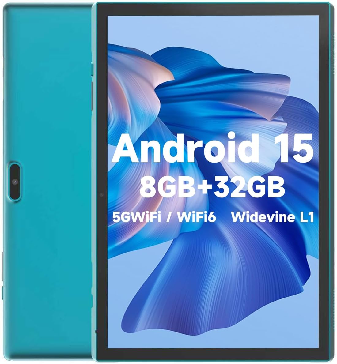 Tableta de 10 pulgadas Android 15 Tablet PC, tabletas Android de 10.1" DDR4 8GB RAM 32GB ROM 2MP+8MP Cámara dual 5G WiFi-6 BT Soporte 1TB Ampliar 10 en IPS 6000mAh Batería Tabletas de rendimiento potente (Marina)