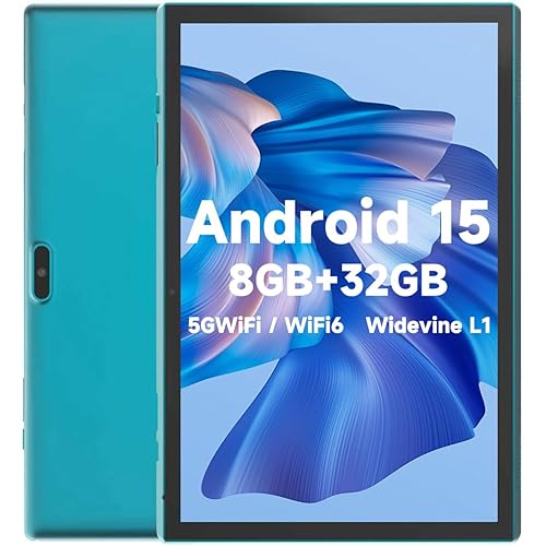 ZZB 10 inch Tablet Android 15 Tablet PC, 10.1" Android Tablets DDR4 8GB RAM 32GB ROM 2MP+8MP Dual Camera 5G WiFi-6 BT Support 1TB Expand 10 in IPS 6000mAh Battery Powerful Performance Tablets (Navy)