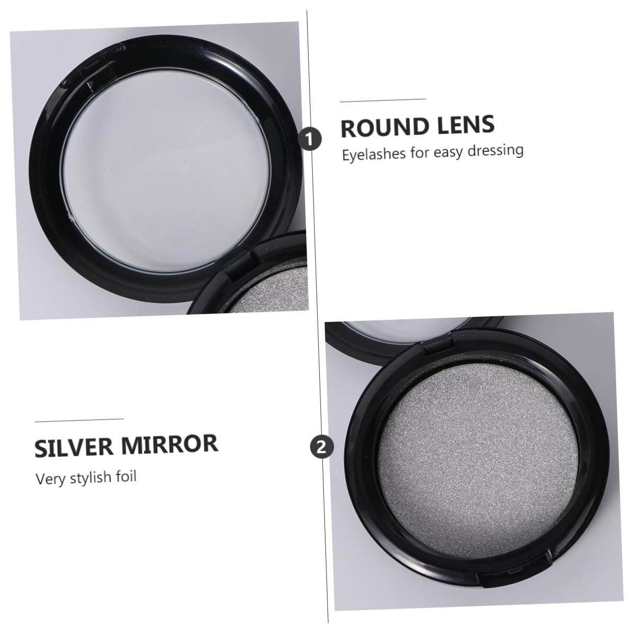 FRCOLOR 1pc Round False Eyelash Case Plastic Eyelash Storage Box for Organizing and Travel Color