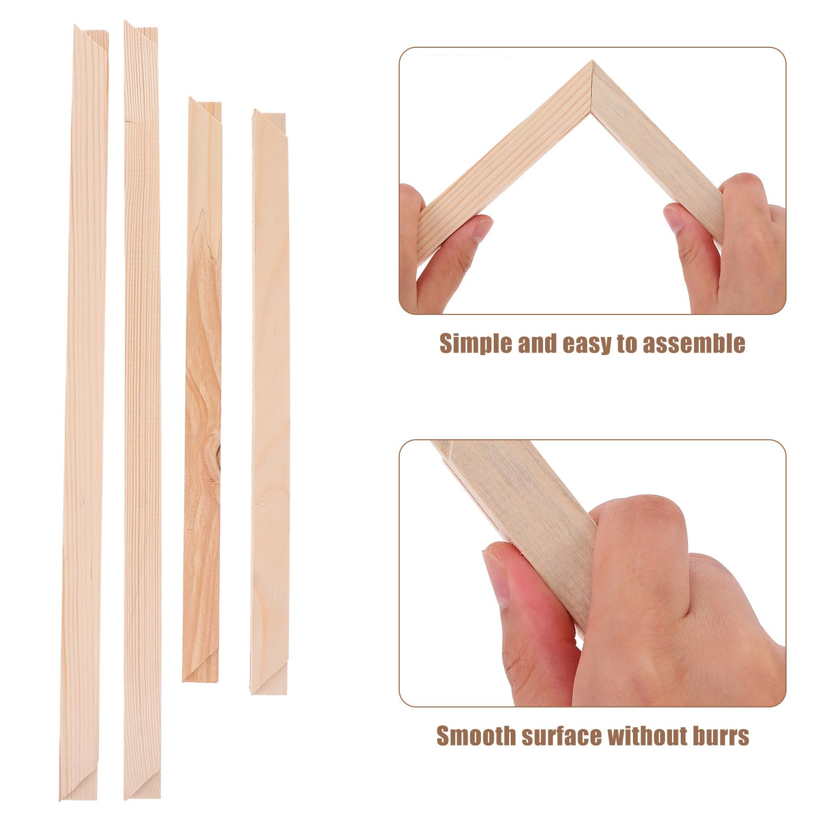 DOITOOL Juego de Marco de Madera para Lienzo DIY sin Rebabas, Bastidor Práctico para Óleo, Tamaño 40x50 Cm, Adecuado para Arte y Manualidades