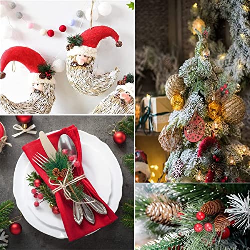 Pics de Noël de baies rouges et pommes de pin pour arrangements - 7