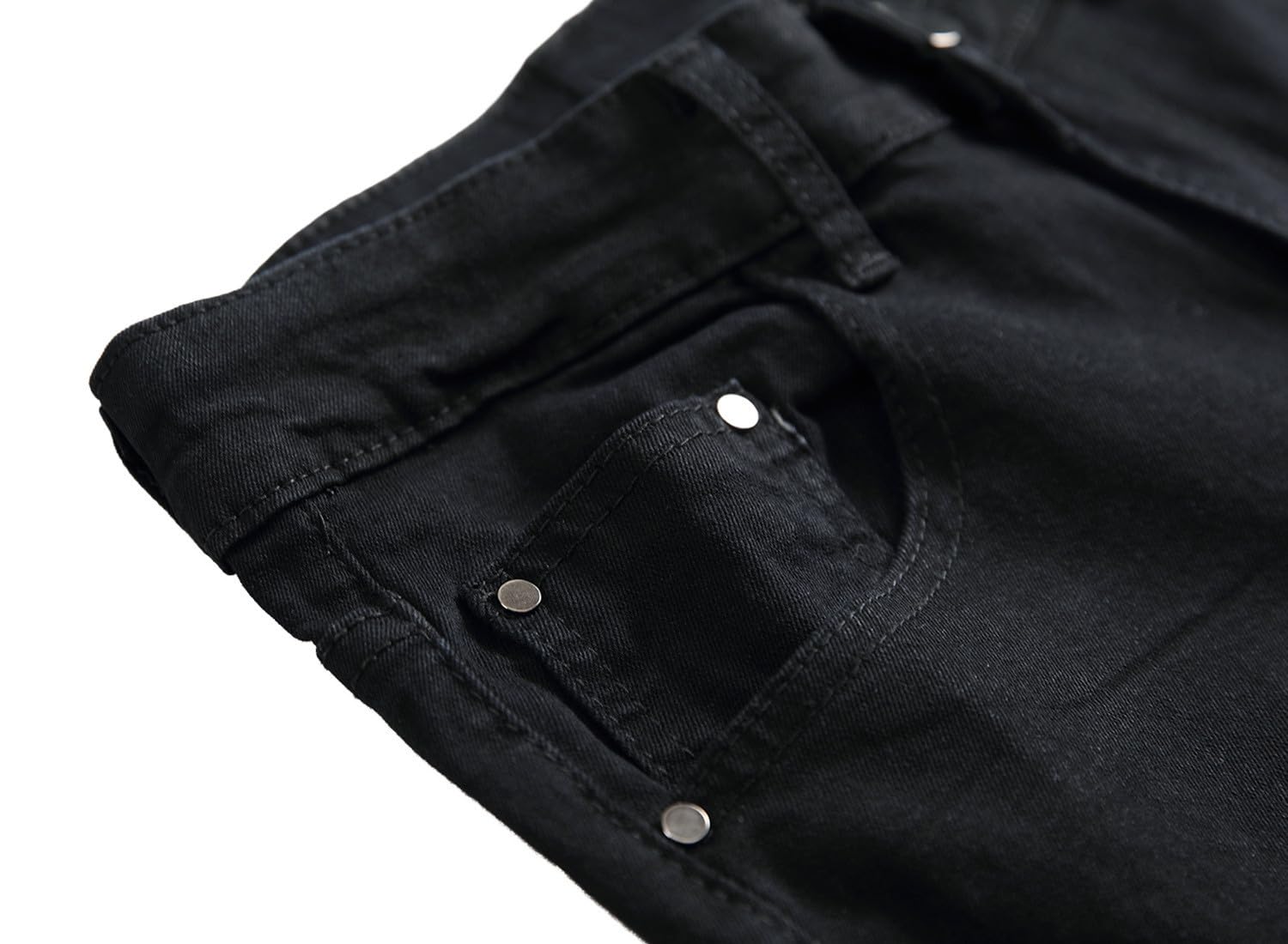 Jeans elasticizzati da uomo, strappati, jeans attorcigliati, da uomo, in denim